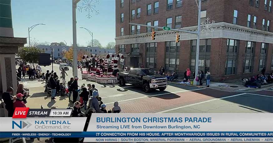 National OnDemand set to deliver free livestream of Burlington, N.C. Christmas Parade Burlington NC Christmas Parade