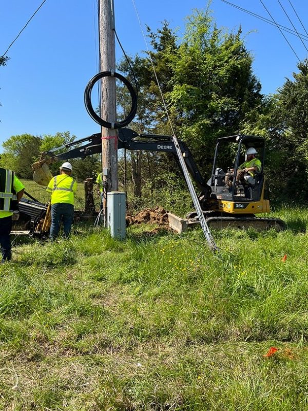 Telecom Construction: 13 Exciting Details About Emerging Technology Crews from National OnDemand are helping bridge the digital divide by delivering fiber optic service to people all over the country. This crew is preparing to install fiber using an excavator