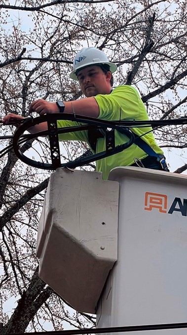 Telecom Construction: 13 Exciting Details About Emerging Technology National OnDemand crewmen like Johnathan work in bucket trucks to help deliver fiber to people in rural parts of the U.S.